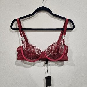 NWT Elegant Red Lace Bra